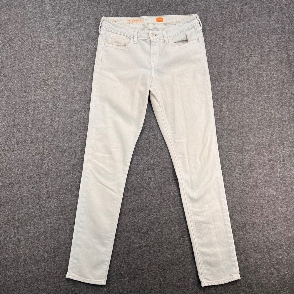 Pilcro and the Letterpress Women Mint Green Skinny Jeans 28 Mid Rise Stretch